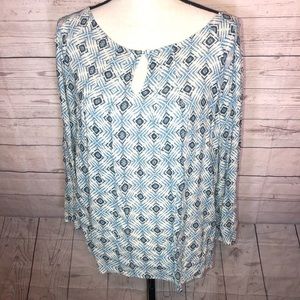 Lucky Brand Large Blue Blouse